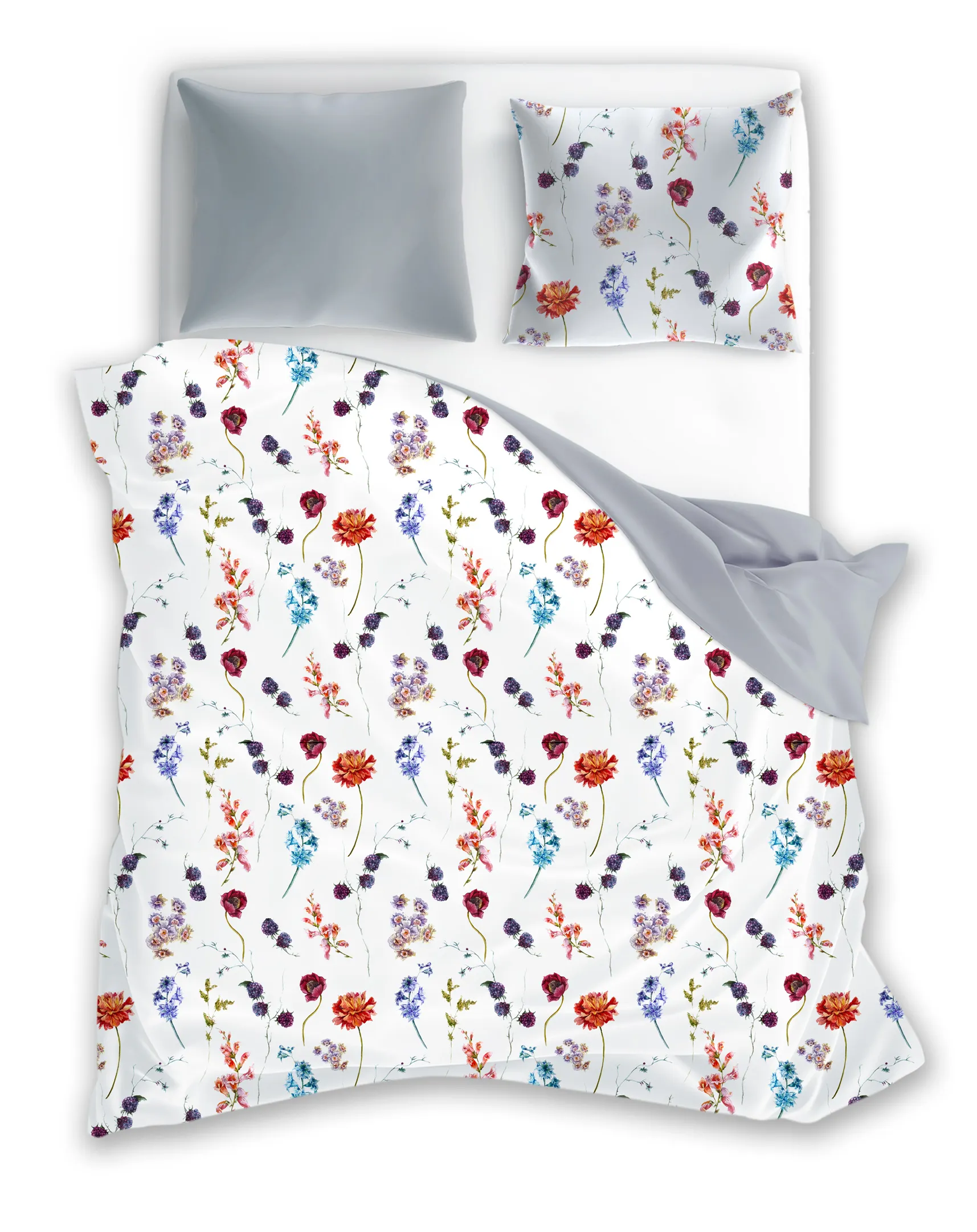 Pościel komplet PURE COTTON 012 bawełna 160X200+2x70X80 wielokolorowy Poduszka, Wystrój domu, Bluzka, Meble, Koc