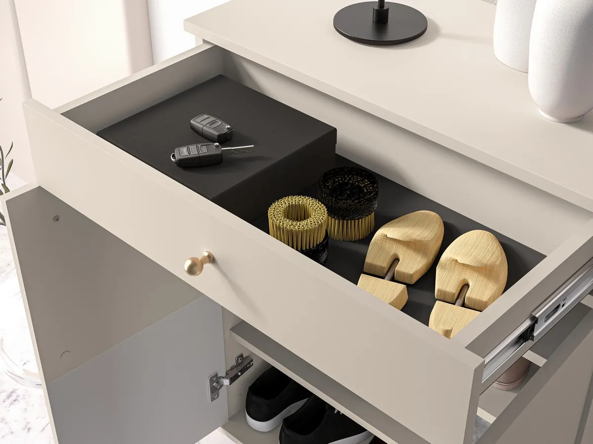 Szafka na buty 2-drzwiowa z szufladą SOPHIE 68x98 kaszmirowa - 1SOPH14-001