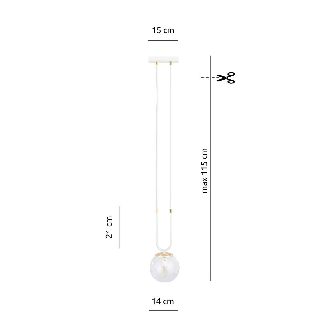 Lampa wisząca GLAM Biały 1116/1 - 1116/1