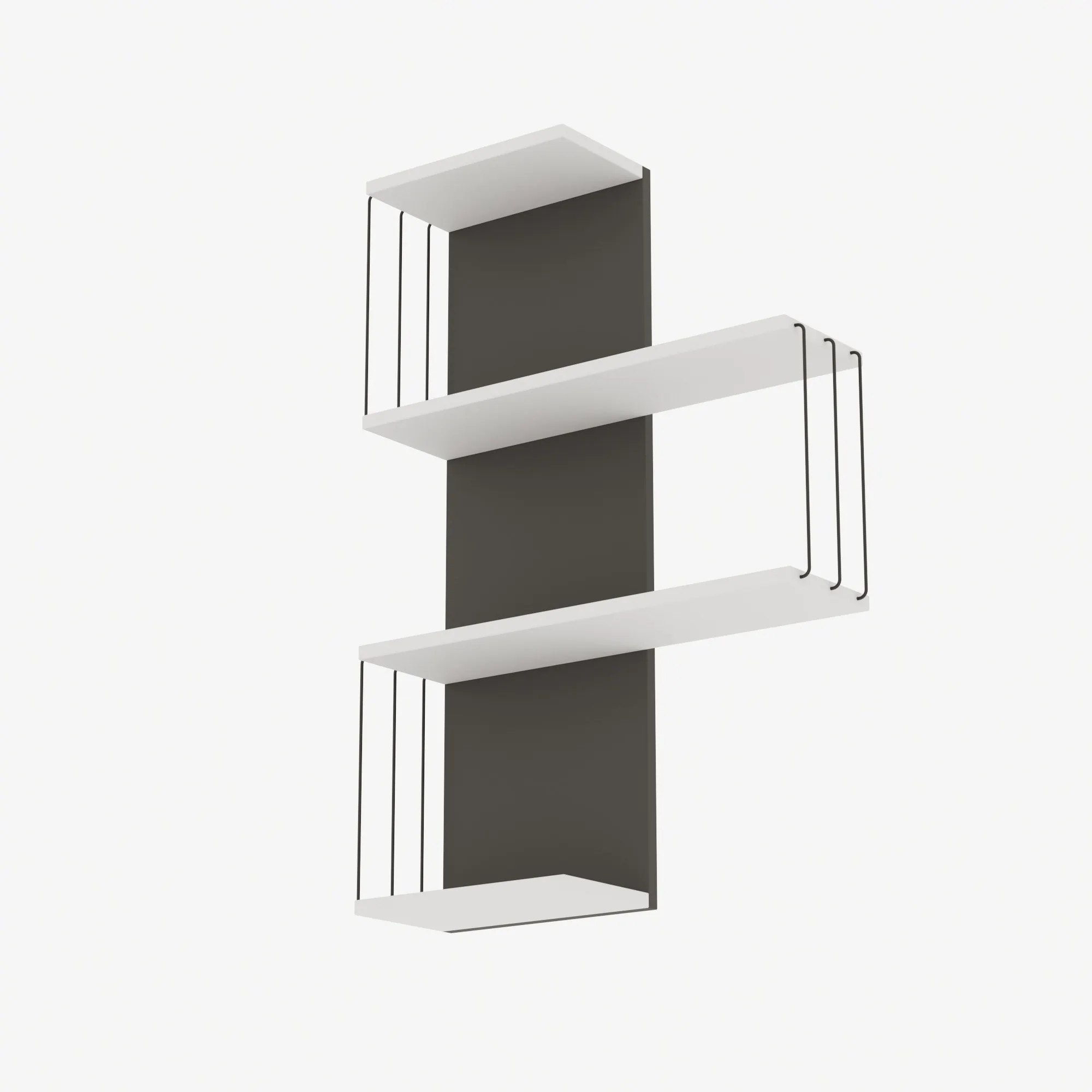 Półka ścienna z panelem CAMBEL SZ64 antracyt biały - ASI_854KLN1737