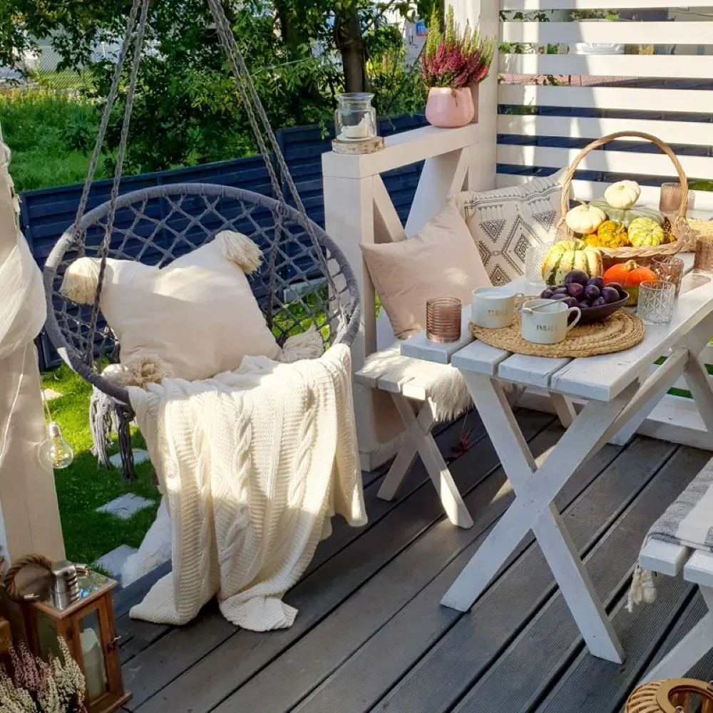 Fotel hamakowy BRASIL HOOP FI 60 cm szary - MI_5902659146892