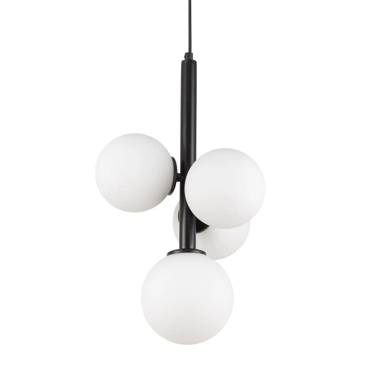 Lampa wisząca PERLA 4 biało-czarna - SI_33487
