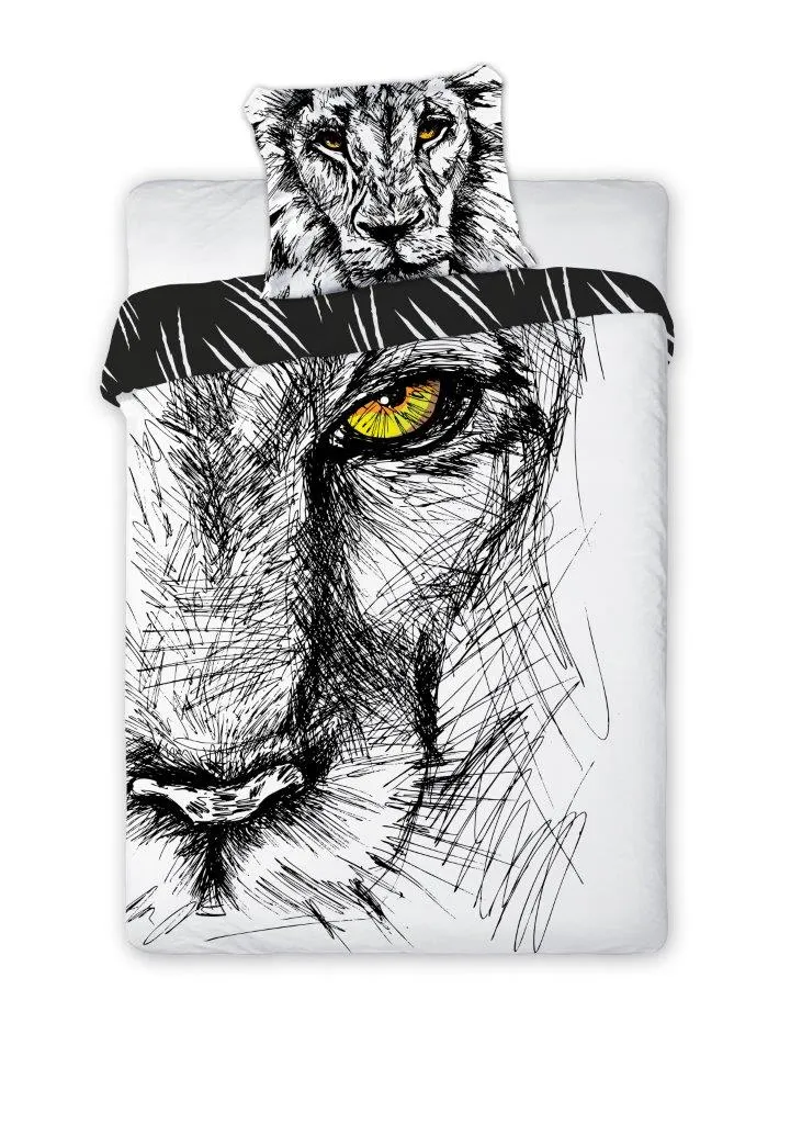 Pościel młodzieżowa komplet LEW 160X200+70X80 wielokolorowy Sztuka, Rysowanie, Osoba