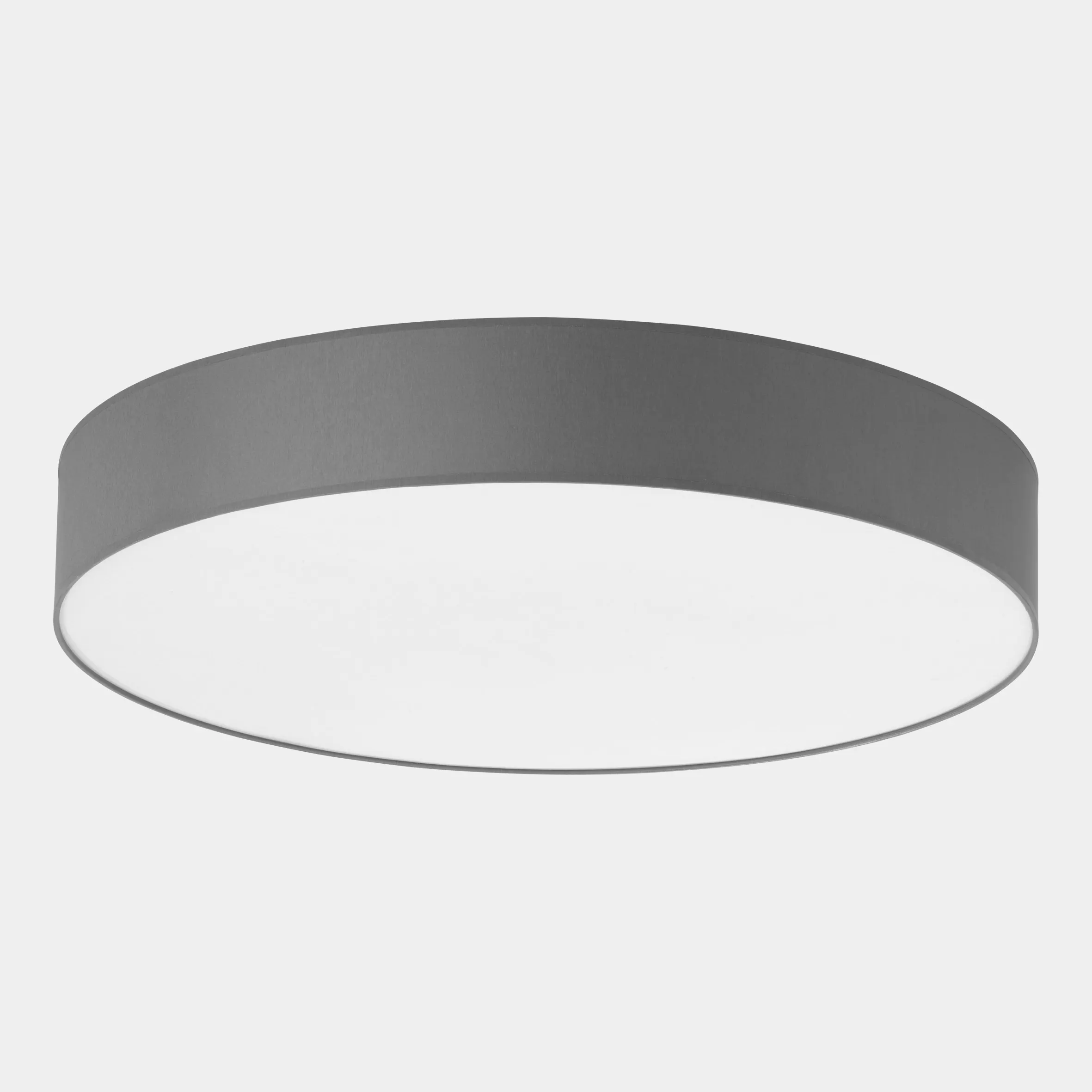 Lampa sufitowa RONDO szara z białym kloszem okrągła 78x15cm