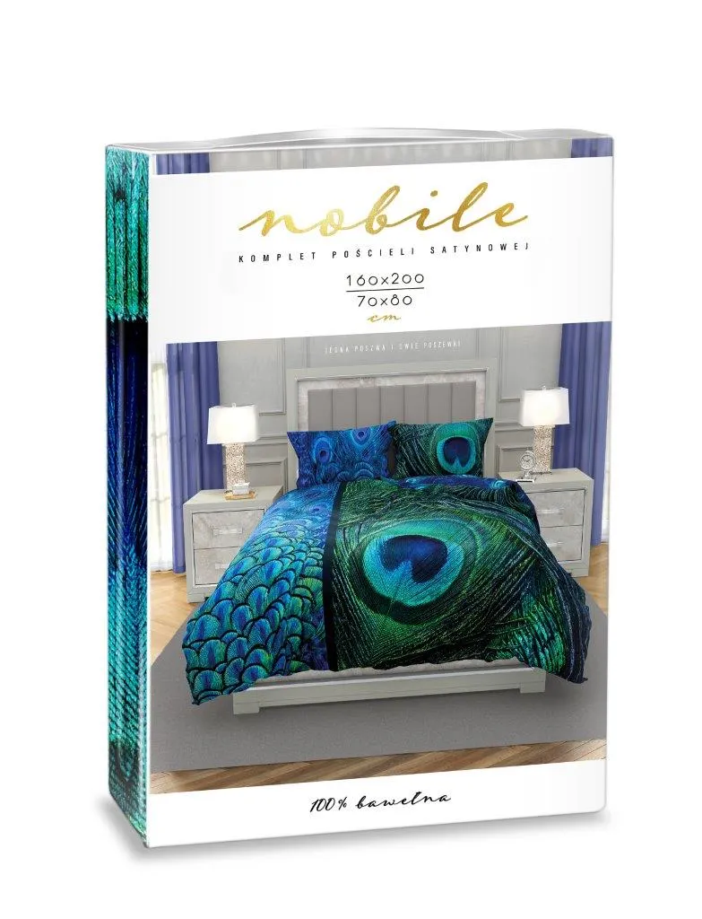 Pościel komplet NOBILE 007 160x200+2x70x80 satyna bawełaniana fotoprint wielokolorowy - FARO_31209