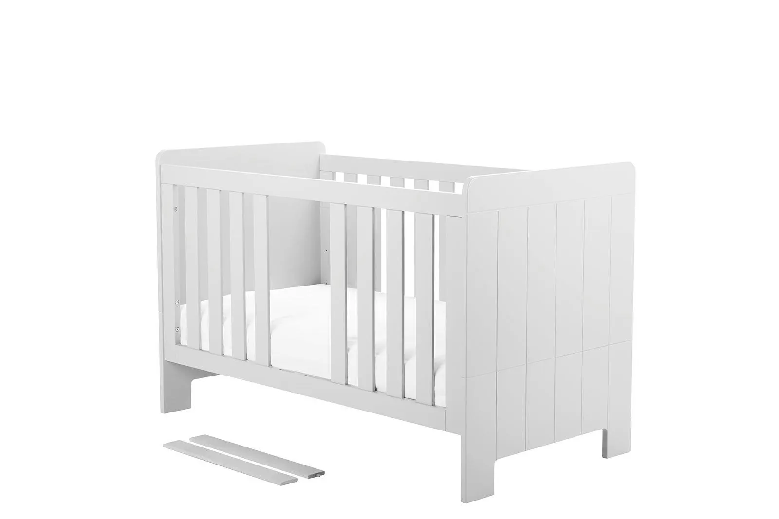Łóżeczko dziecięce CALMO 60x120 z regulacją wysokości białe - PIN_021-010-110