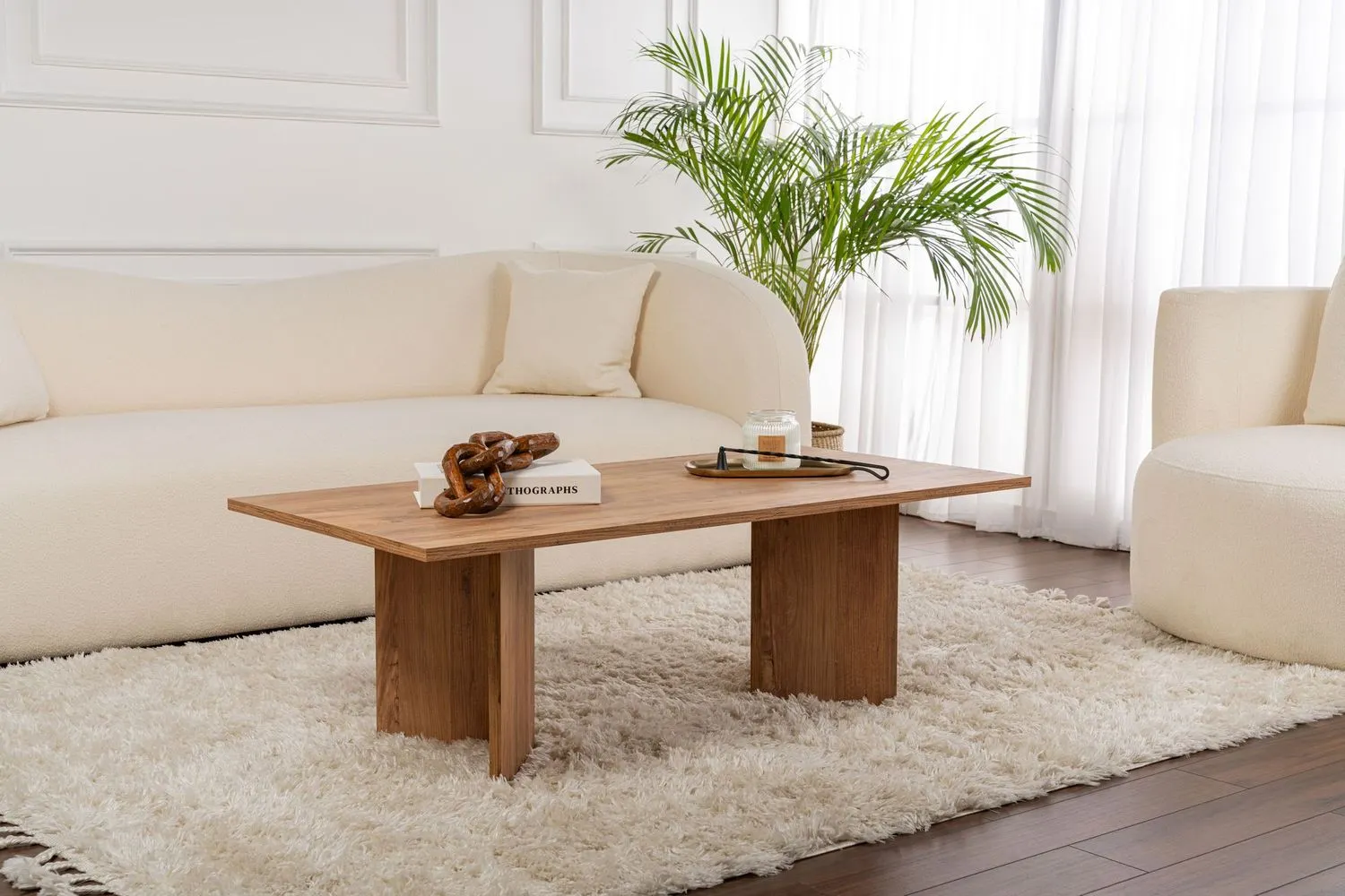 Stolik kawowy SABIN 60x119 cm sosna atlantycka — zdjęcie 7