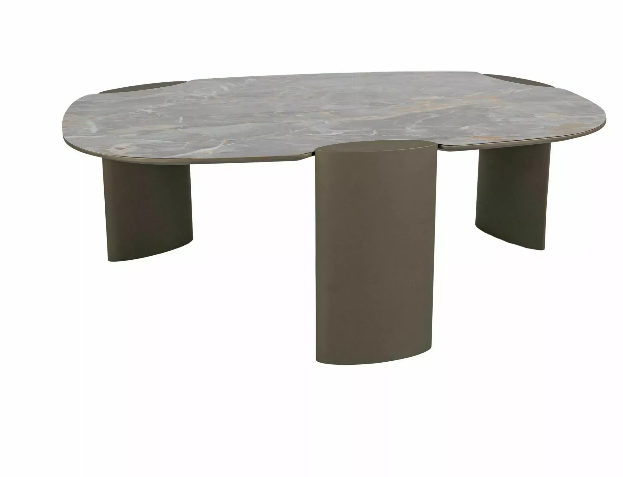 Stolik kawowy ADORO A CERAMIC 75x118 szary grigo miedziany