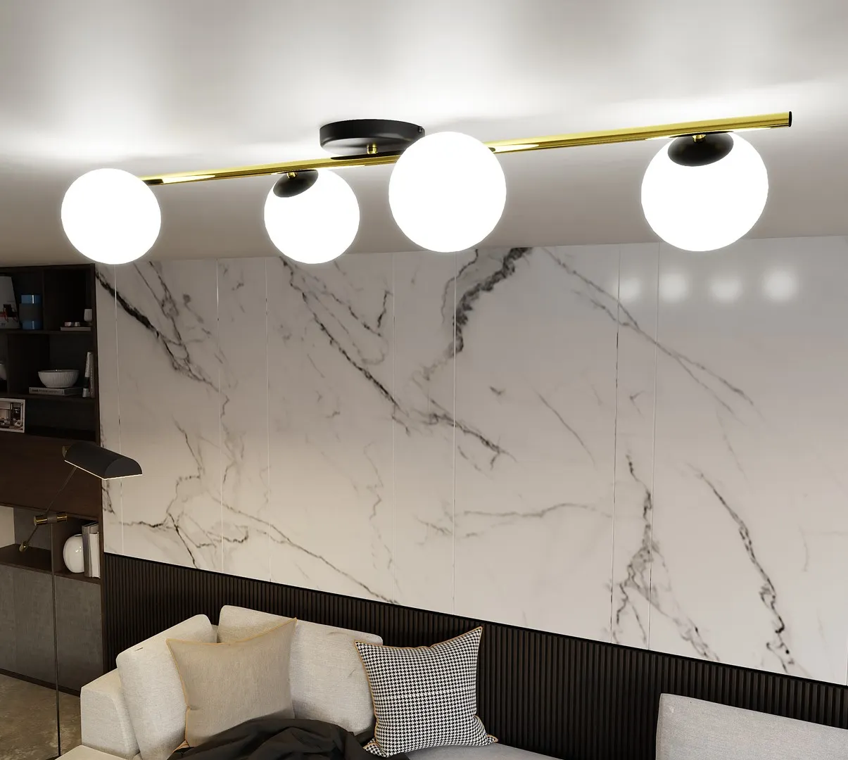 Lampa sufitowa SPLENDI Czarny,Złoty 1248/4 - 1248/4