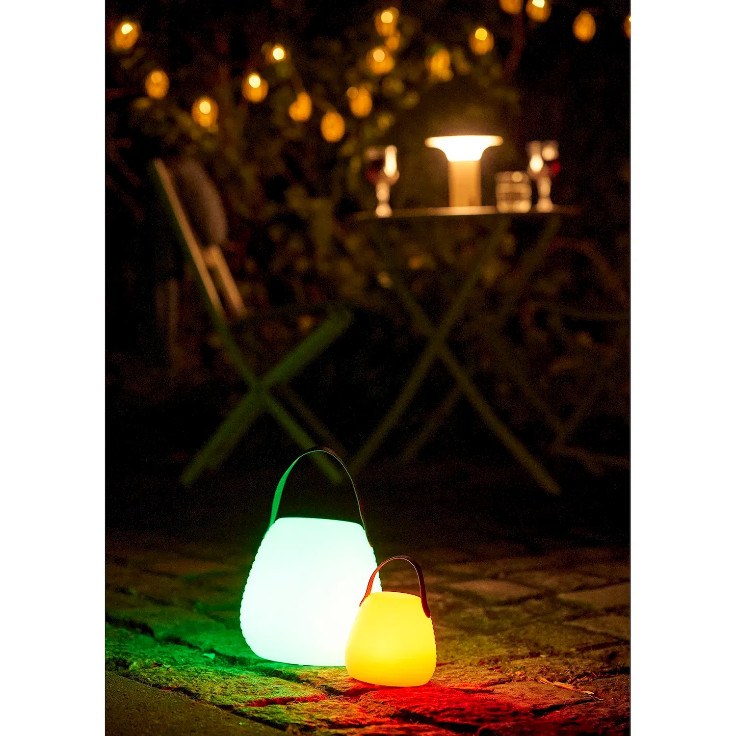 Lampa ogrodowa akumulatorowa DERRY LED 13x12 cm biała — zdjęcie 7