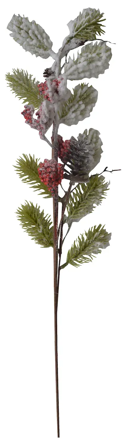 Gałązka jodła z szyszką i owocami 3350 zielona Gałązka jodła z szyszką i owocami 3350 zielona