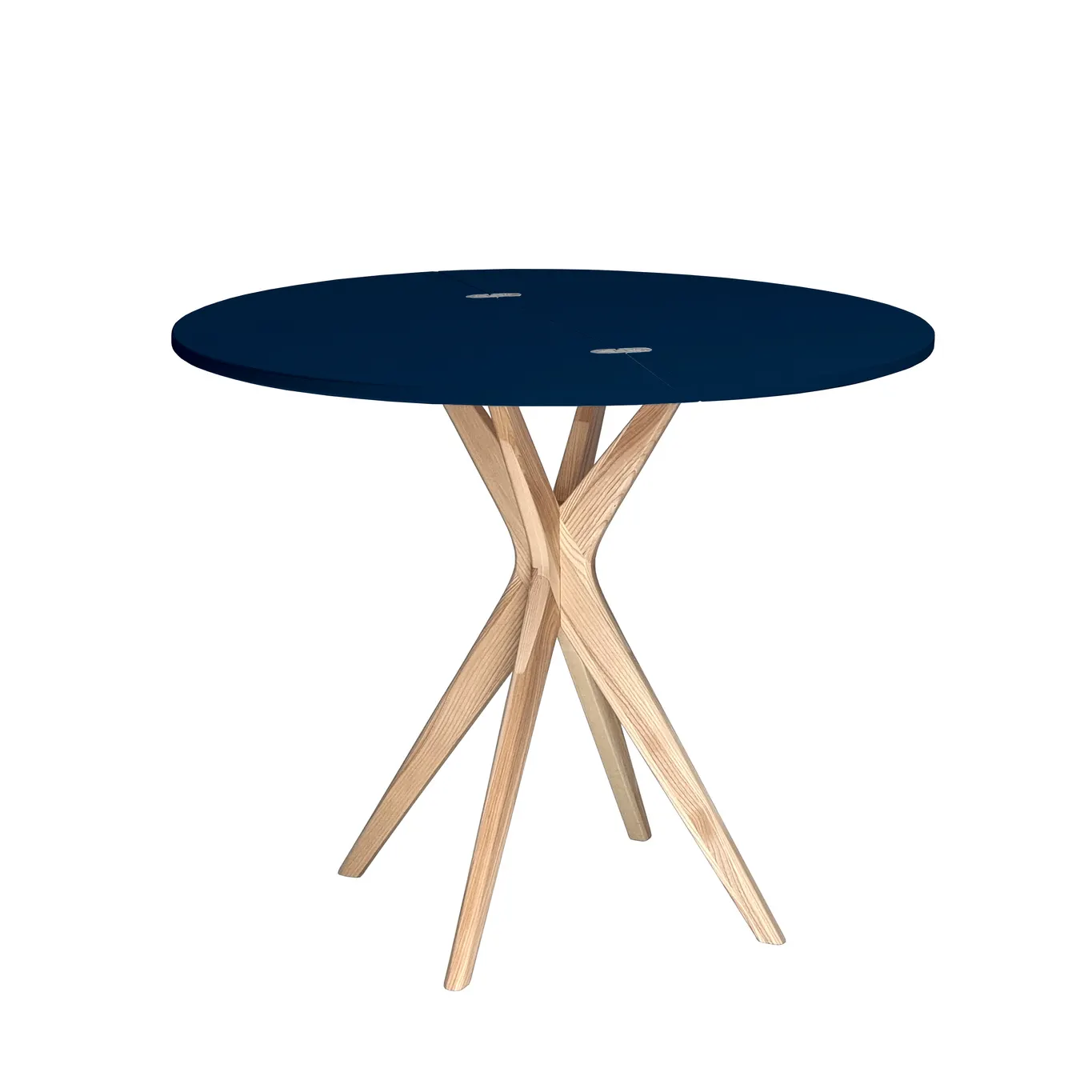 Stół półokrągły rozkładany JUBI śr. 90cm granatowy - NRAGABATJ_E15