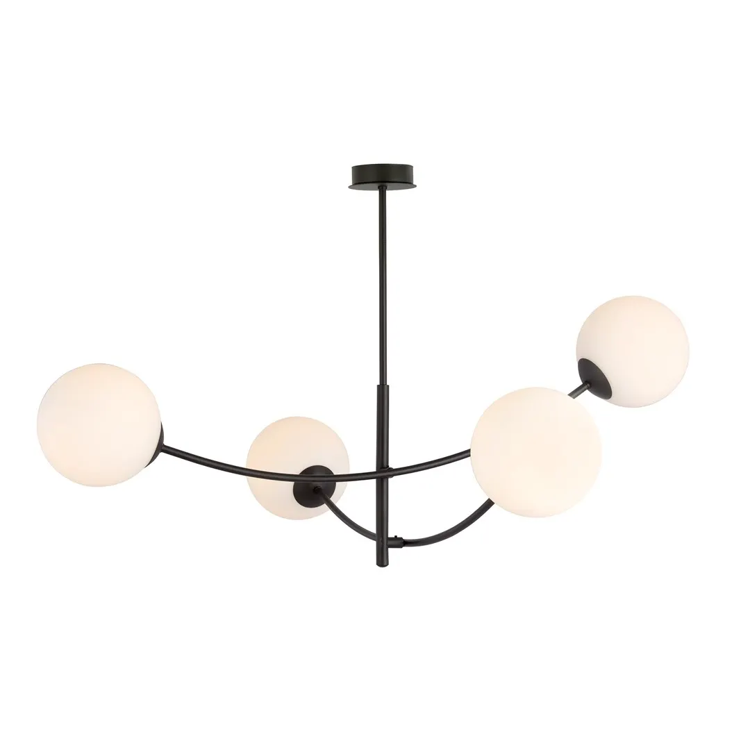 Lampa sufitowa HUNTER 4 czarny biały