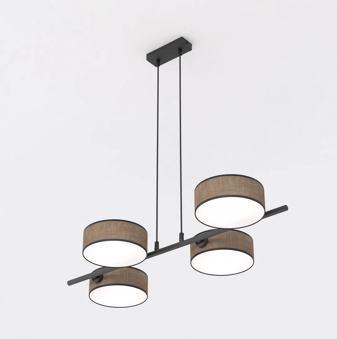 Lampa wisząca DRUMZ 4 abażur brązowy — zdjęcie 2