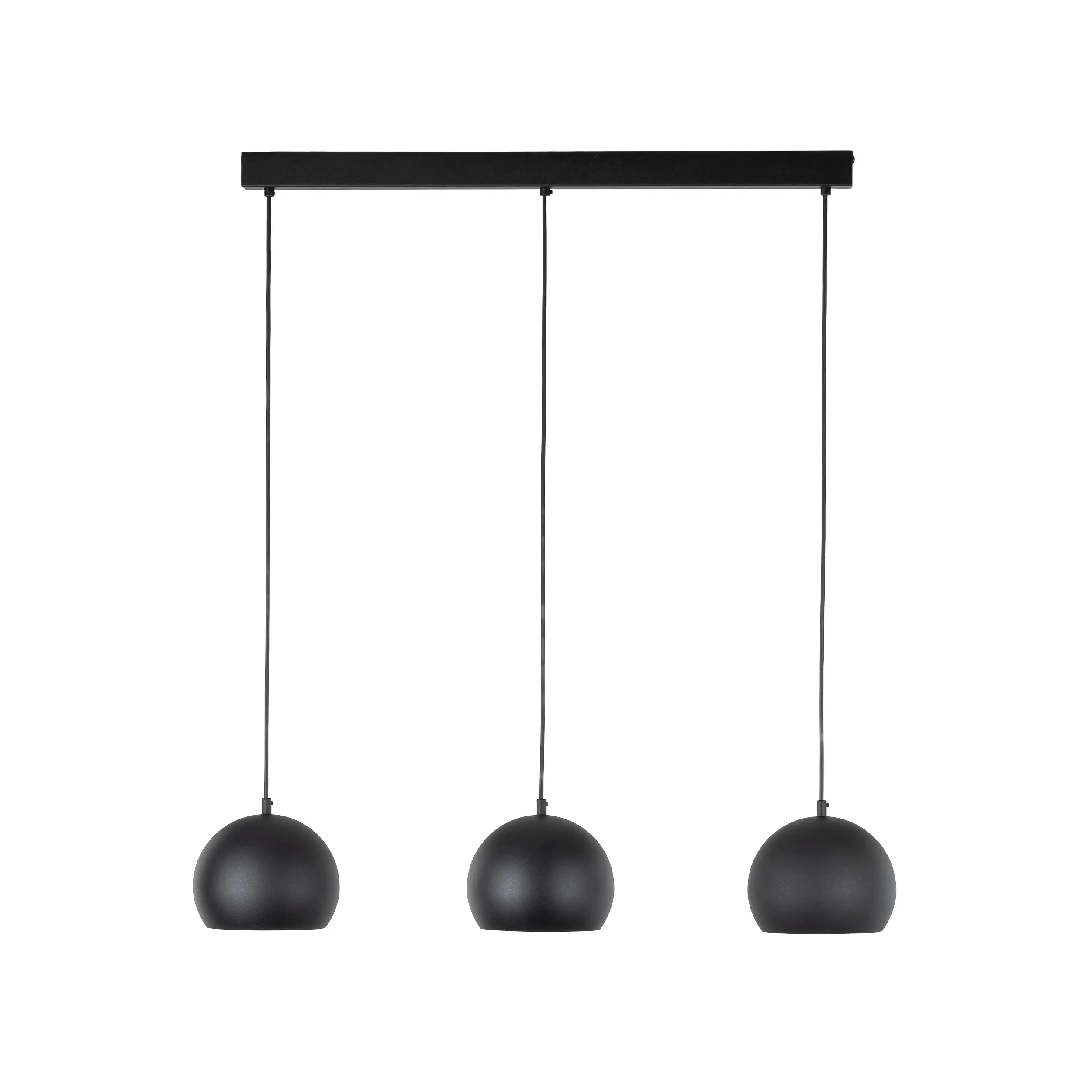 Lampa wisząca ZOE czarna na metalowej listwie 125x81x17cm