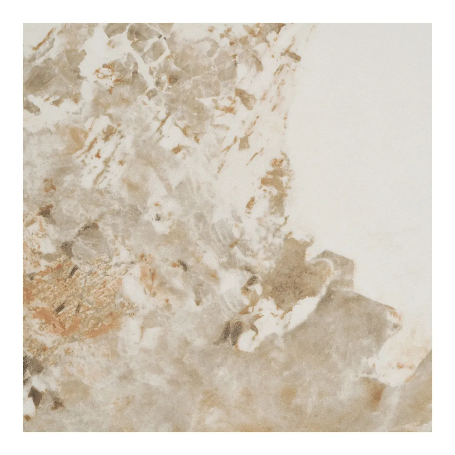 Stolik kawowy ceramiczny ATHENS 80x80 biały efekt marmuru - 2102195