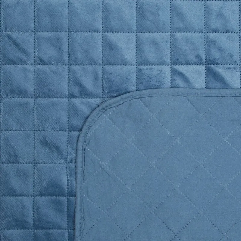 Narzuta pikowana D91 LUIZ 5 70 X 160 cm Niebieski — zdjęcie 3