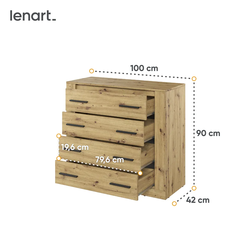 Komoda z szufladami ARTI AR-10 dąb artisan - AR10DA