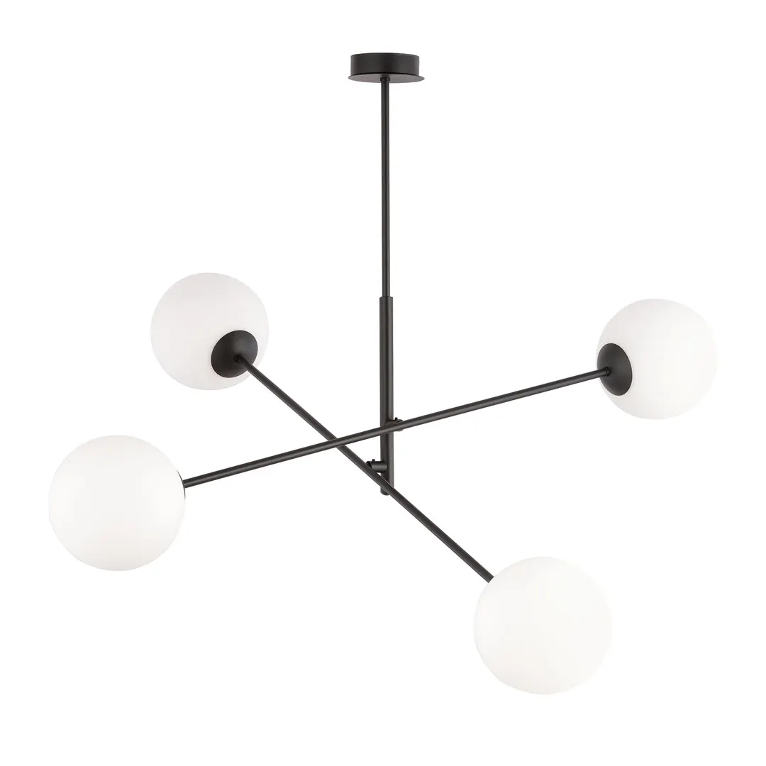 Lampa wisząca LINEAR 4 czarny biały — zdjęcie 2