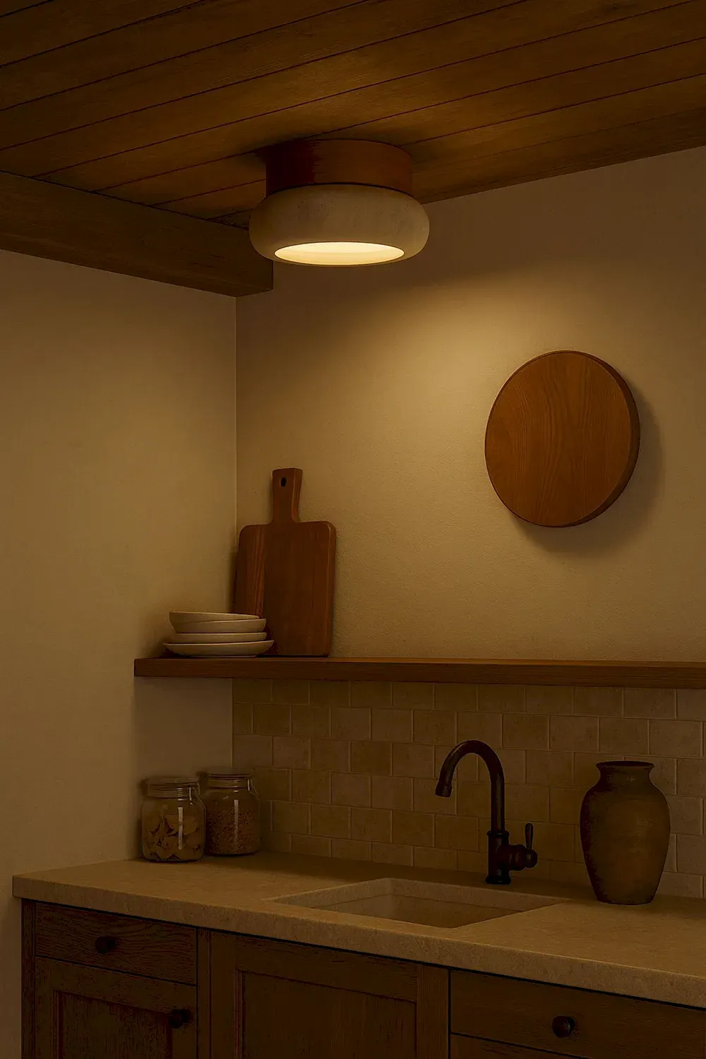 Kinkiet WORM S - dąb - ASI_823OLY1170