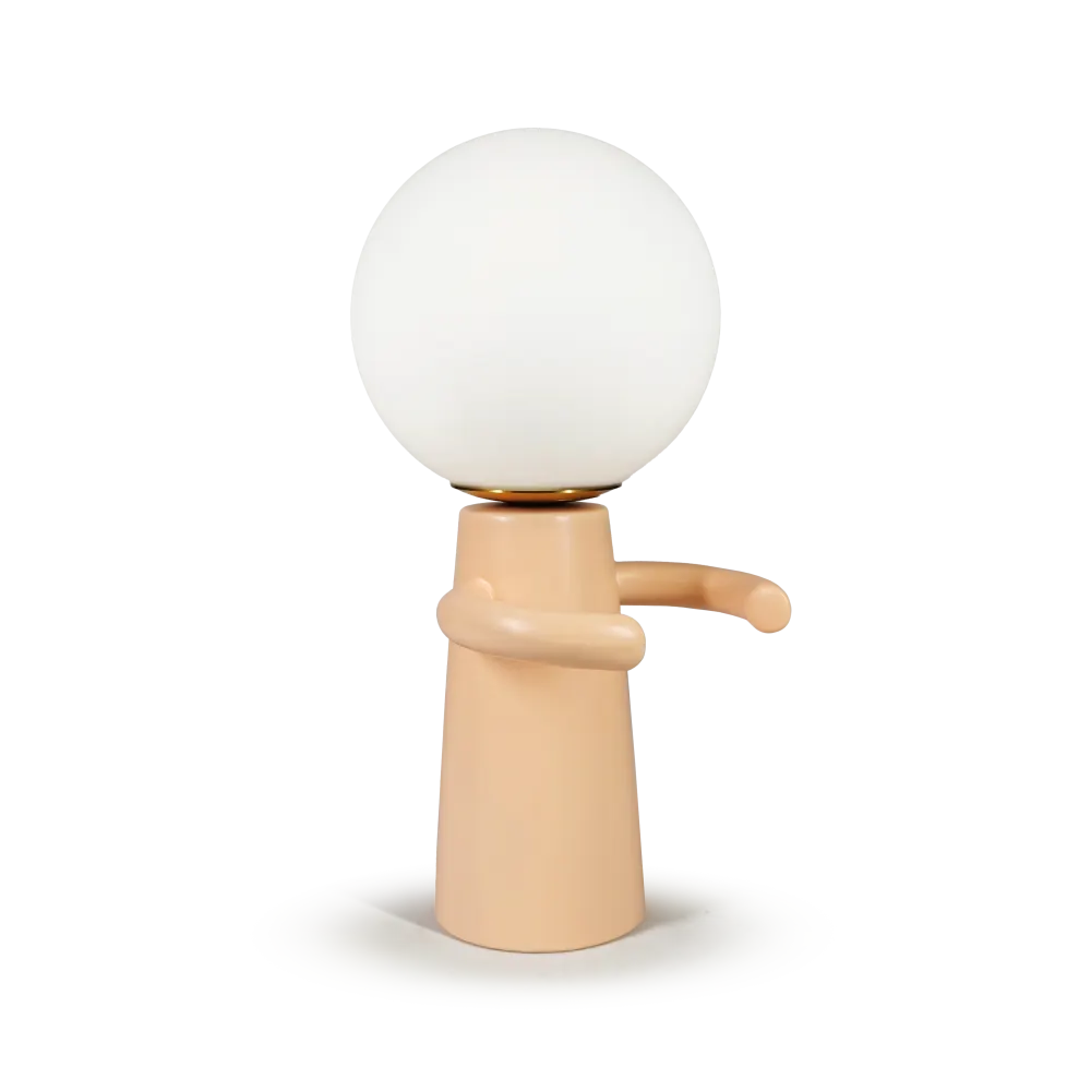 Lampa stołowa designerska PAUL różowa - LY04PAU/H40PE