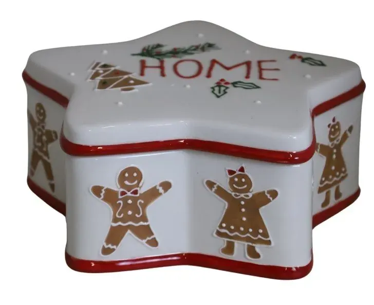 Pojemnik ceramiczny GWIAZDA ręcznie malowany 22 cm wielokolorowy