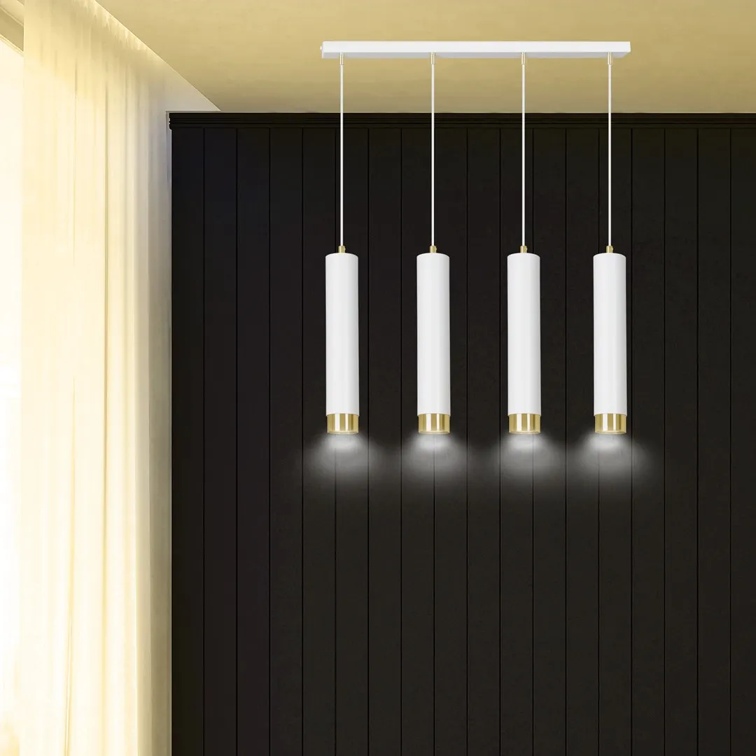 Lampa wisząca KIBO 4 biały złoty — zdjęcie 7