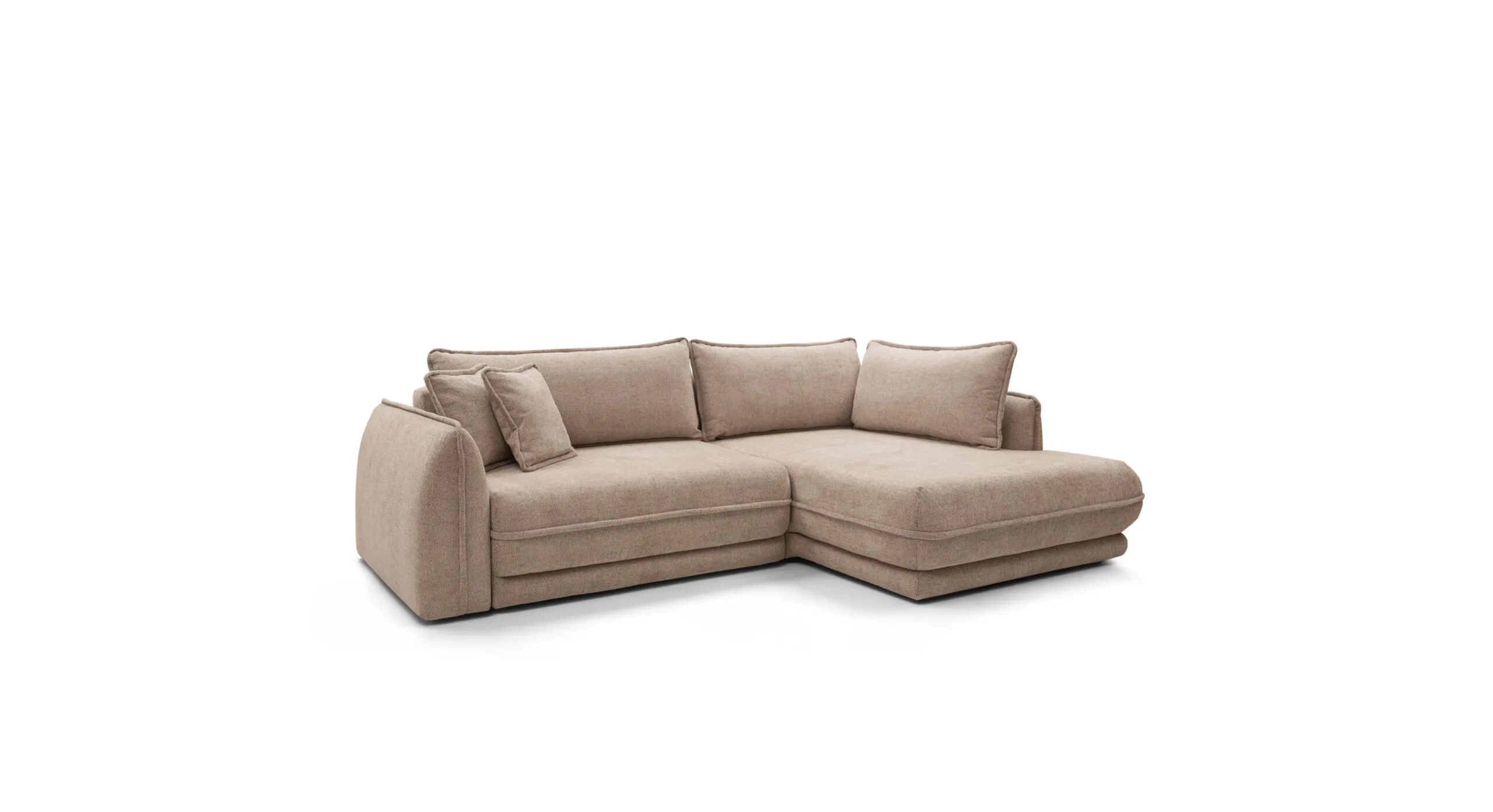 Narożnik z funkcją spania MOJAVE II prawostronny tkanina Modesto 493 - beżowy - MOJAVEII_NAR_MODESTO493_P