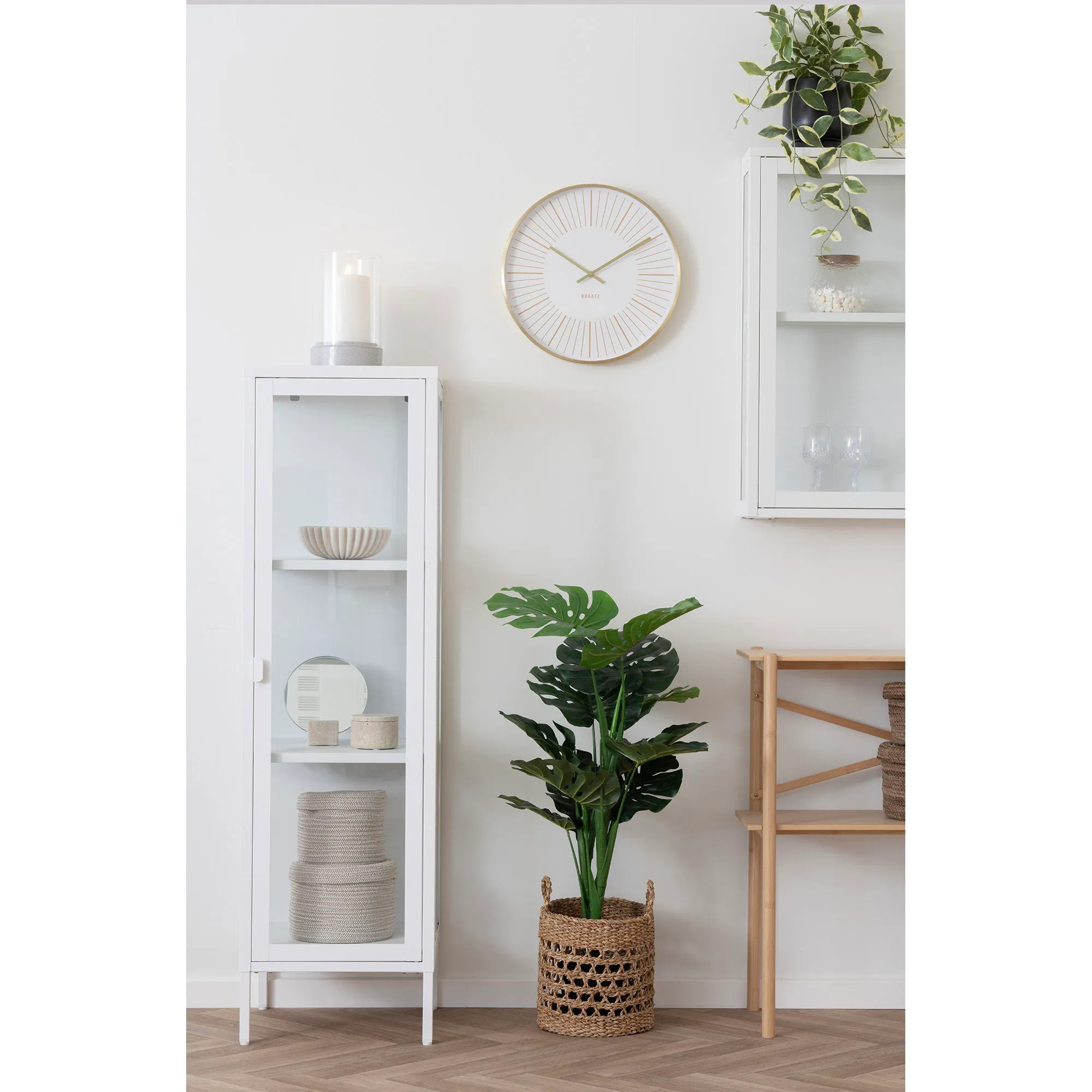 Świecznik HURRICANE ceramika szkło 16x255 cm szary - 6407531