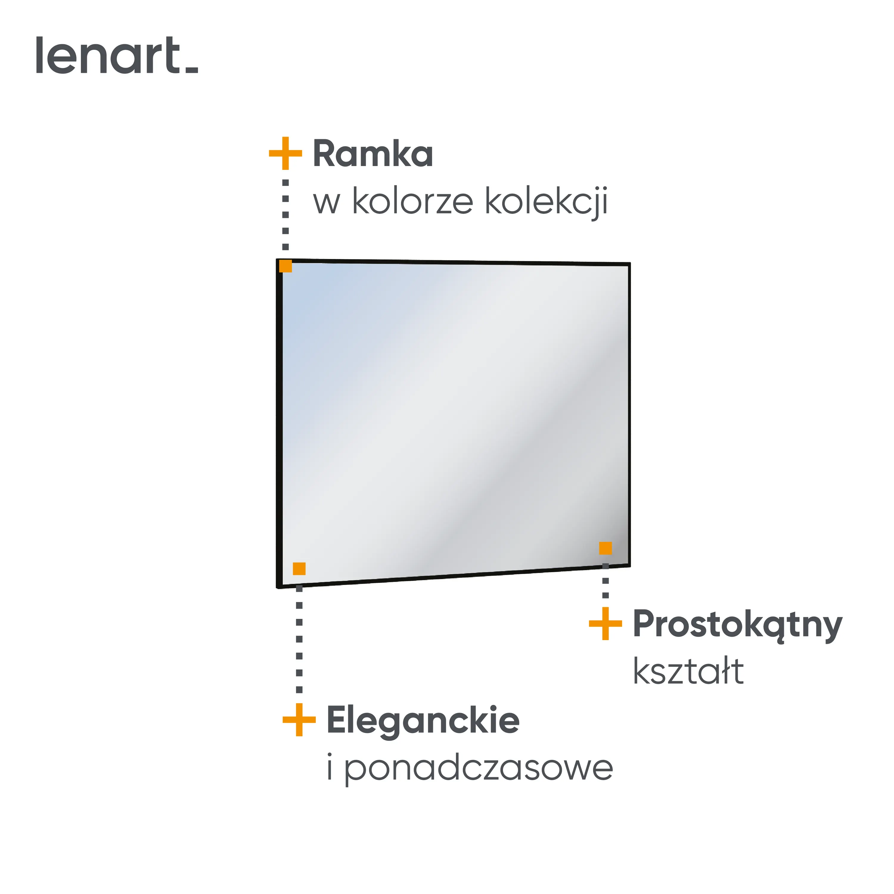 Lustro do przedpokoju Quant QG-05 92cm czarny — zdjęcie 8