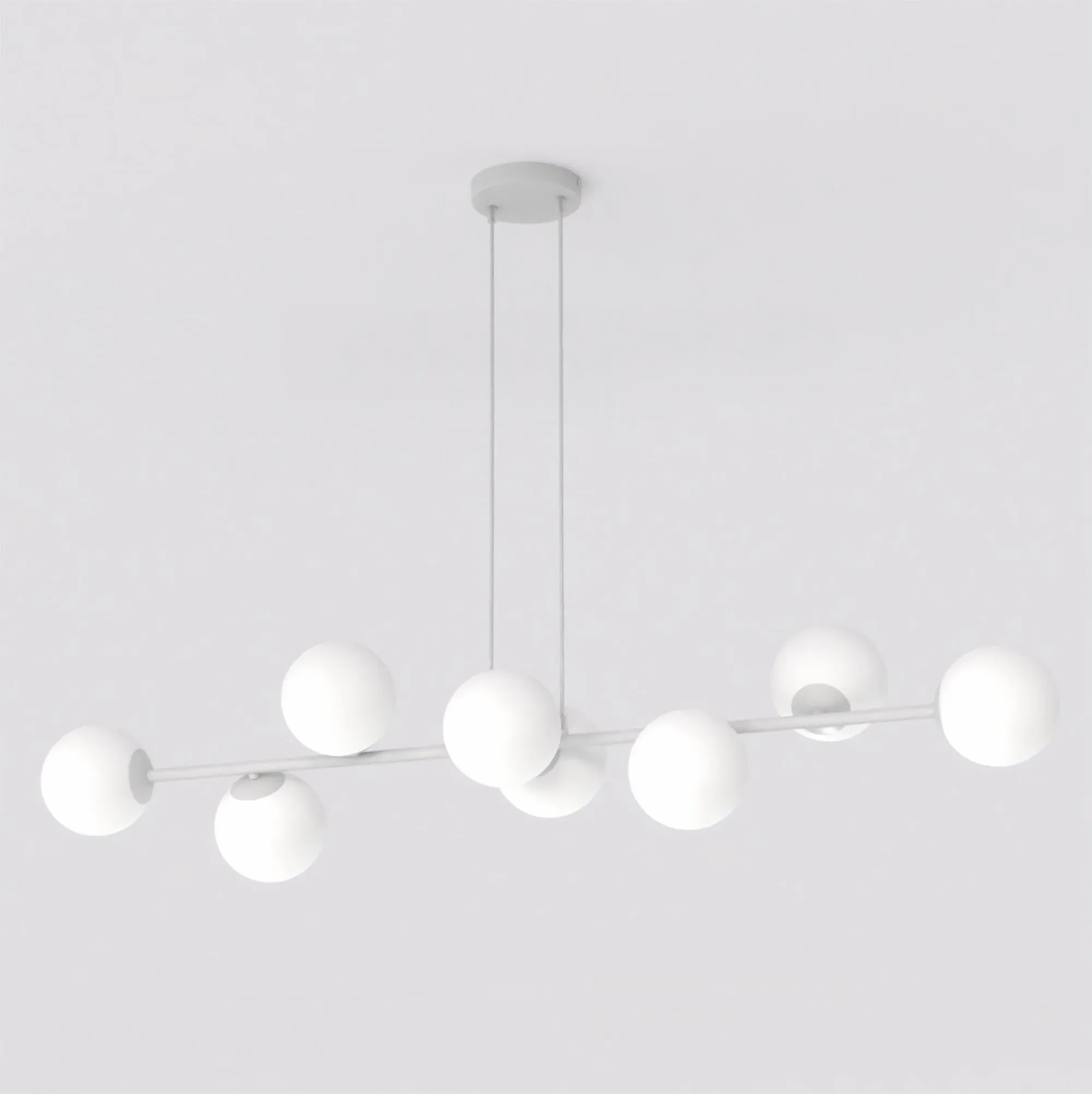 Lampa wisząca MAGNUS 8 GRAY OPAL szary biały