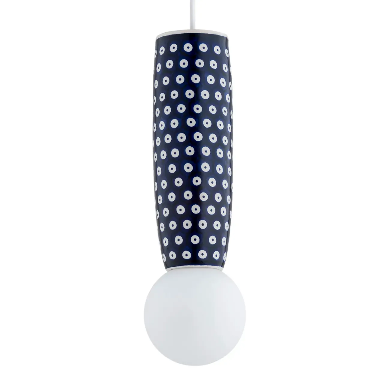 Lampa wisząca BOLL ceramika bolesławiecka granatowy — zdjęcie 3