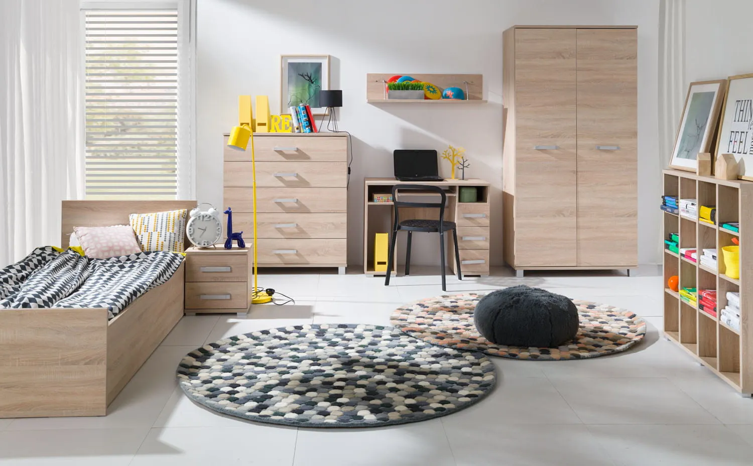 Komoda z szufaldami Maximus M36 dąb sonoma - M36SONOMA