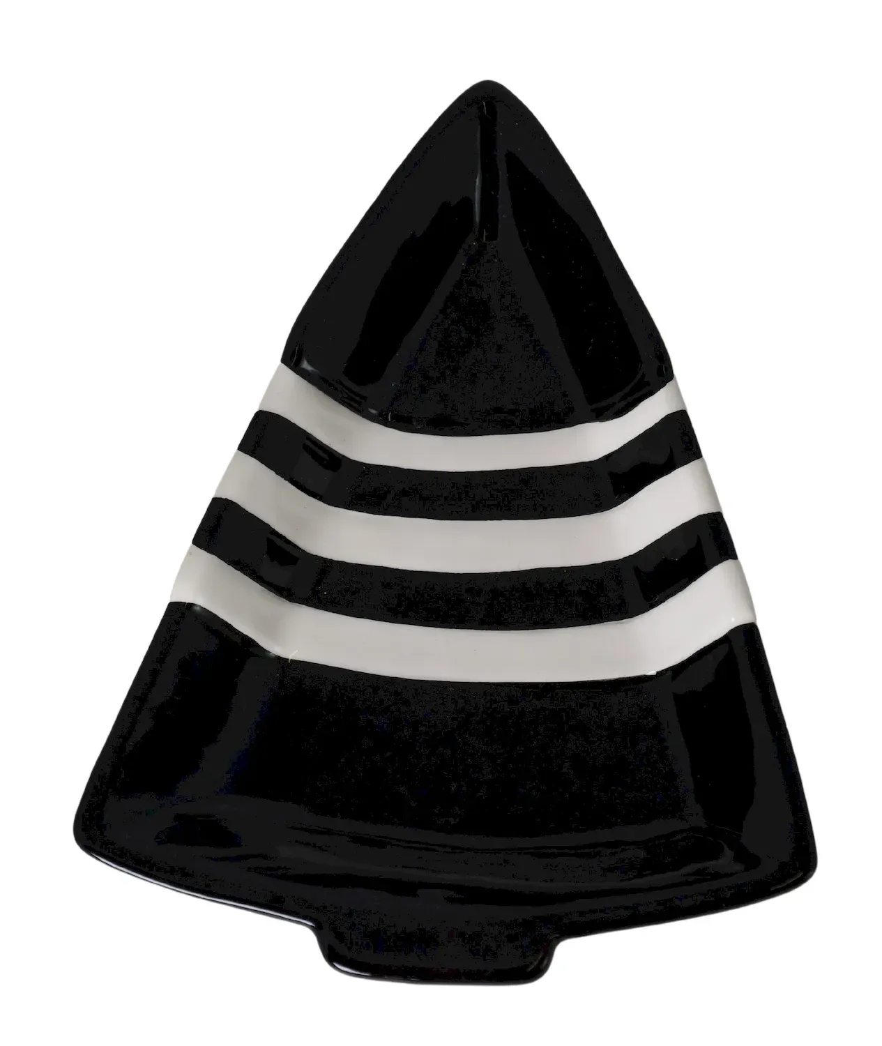 Talerz ceramiczny CHOINKA duży czarny biały Talerz ceramiczny CHOINKA duży czarny biały