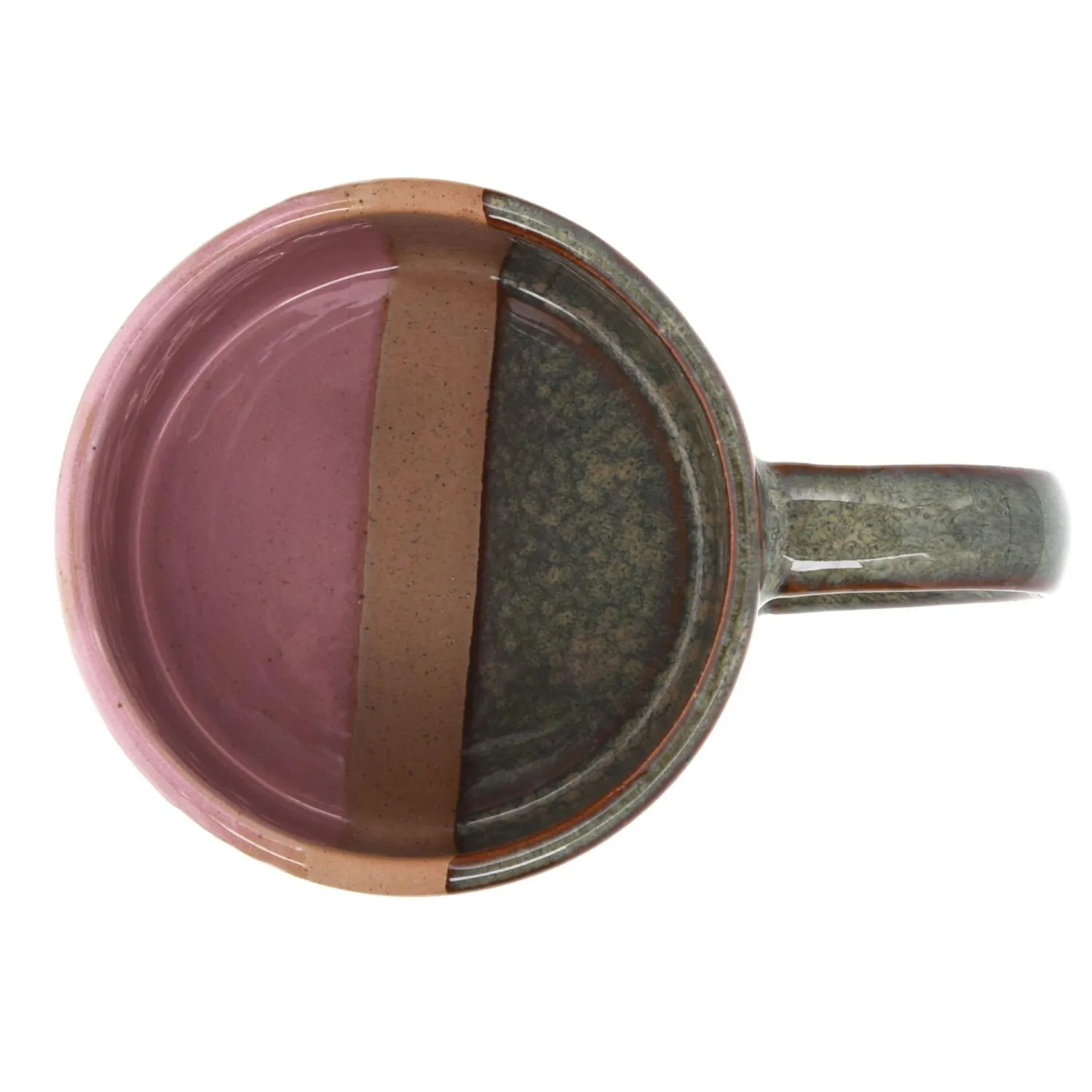 mug, ceramiczny, dwukolorowy, glazurowany, uchwyt