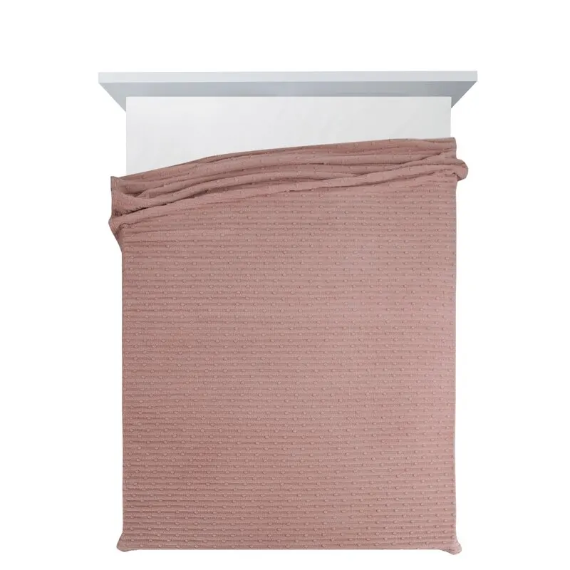 Koc trójwymiarowy D91 LISA 170 X 210 cm Pudrowy róż - EU_452325