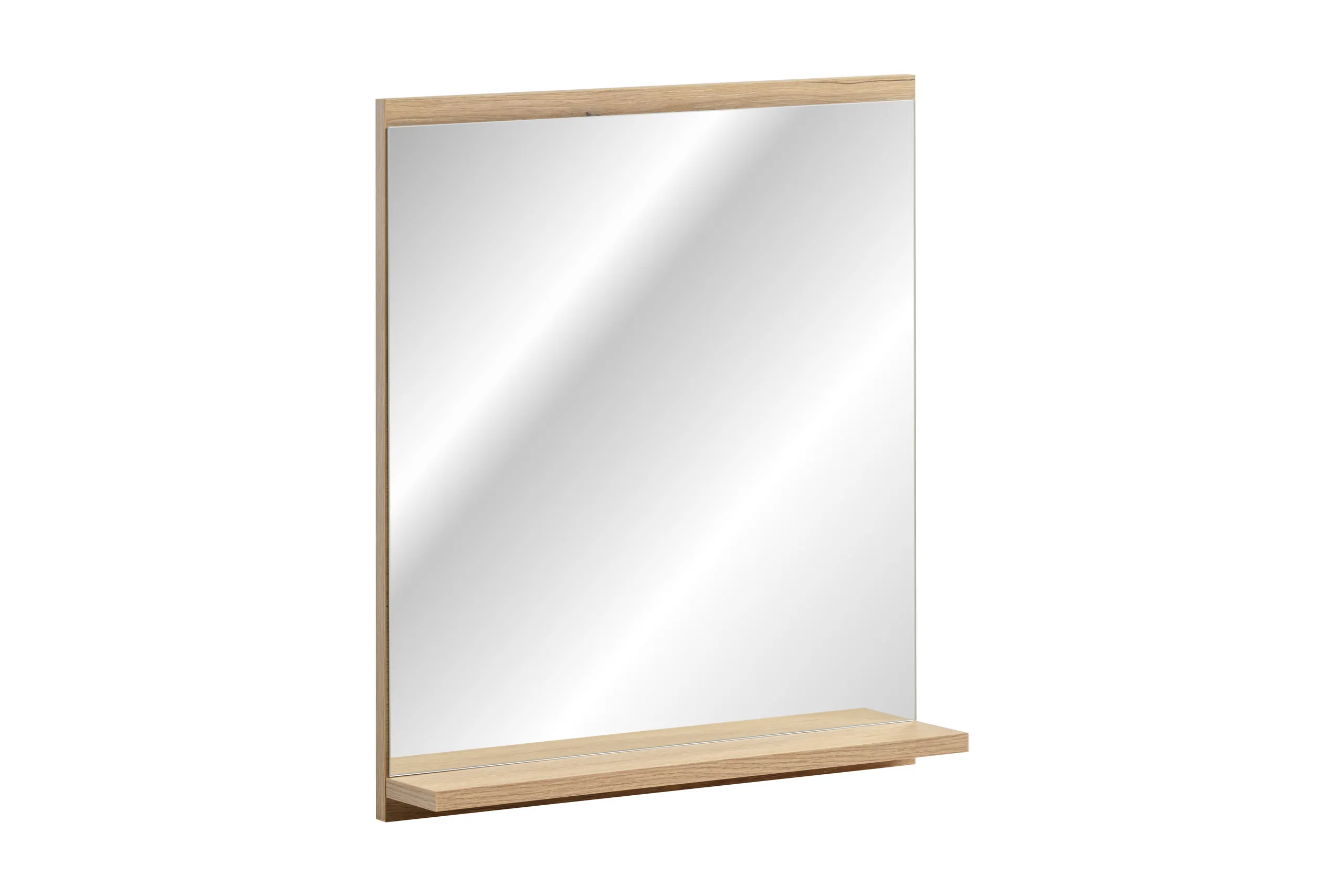 Lustro z półką bez ramy NOVA OAK 50 cm