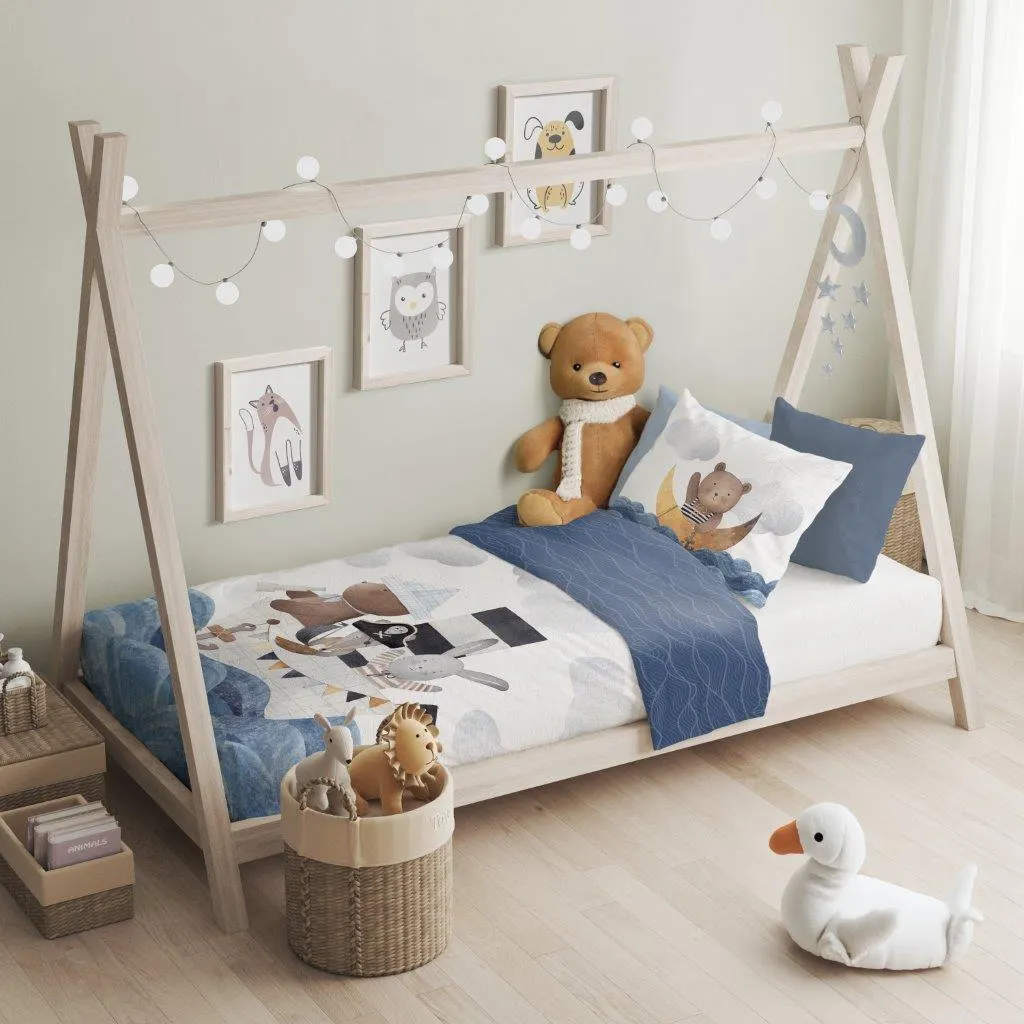 Pościel komplet dla dzieci PRZYTULAKI 025 bawełna 100X135+40X60 ŁÓDKA wielokolorowy - FARO_30441