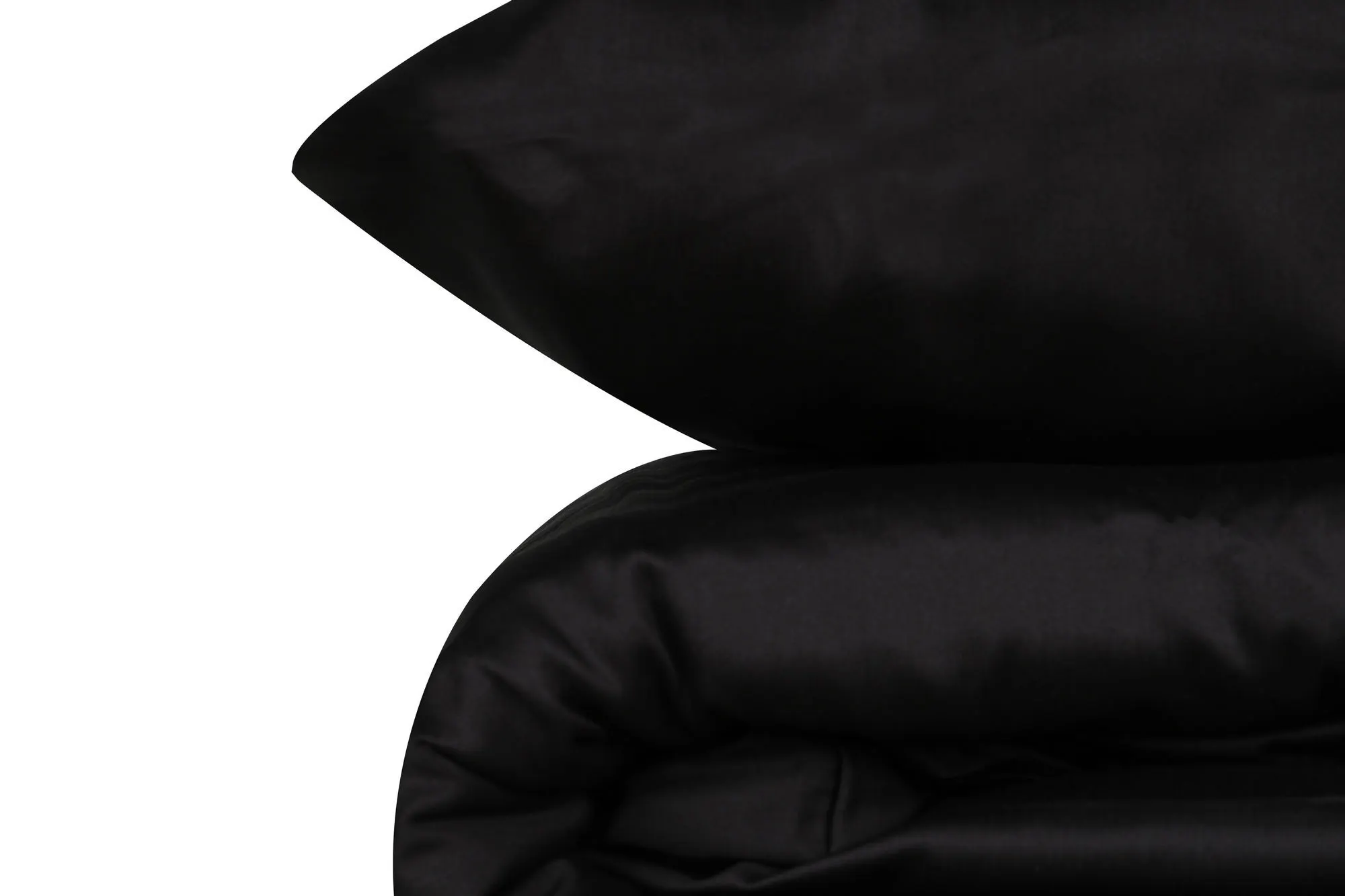 Komplet pościeli satynowej ELEGANT 200x220 poszewka 2 szt. 50x70 czarny