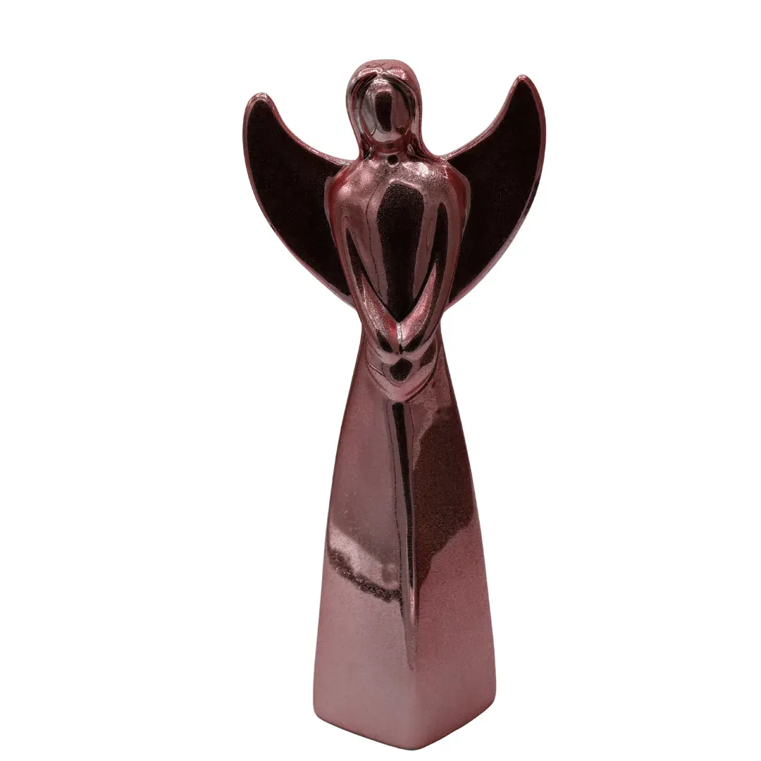 ANIOŁ ceramiczny SUGAR PINK duży