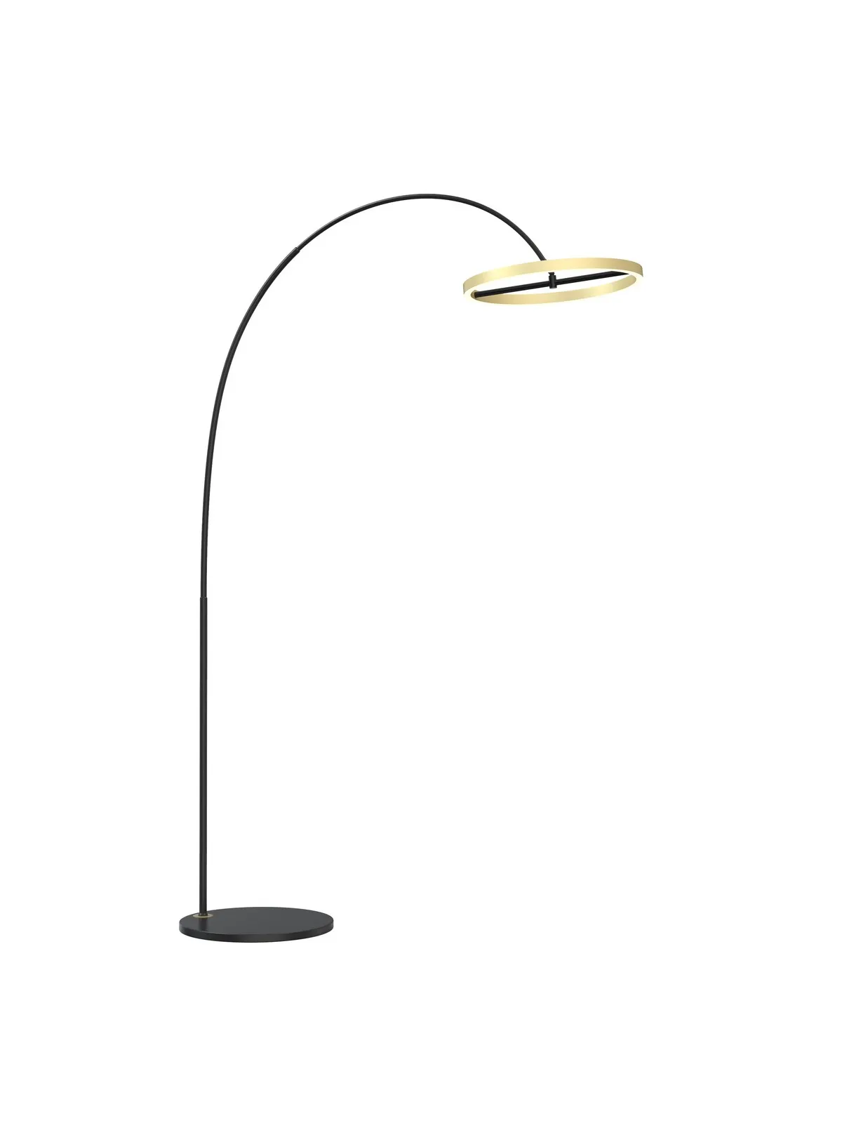 Lampa podłogowa BREST ledowa ściemniacz nożny 180 cm czarno-złota - 3016-104L