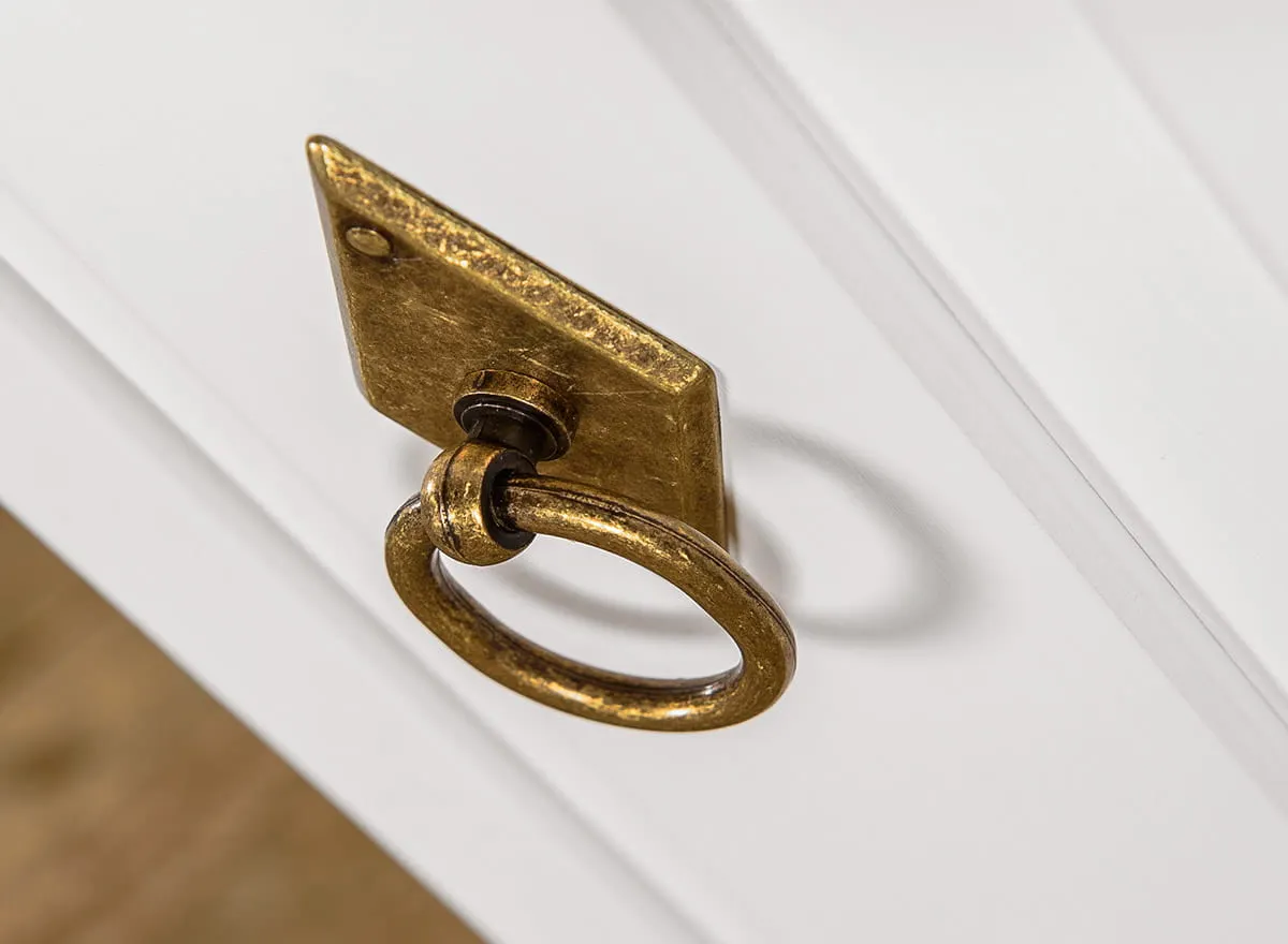 Szafka nocna sosnowa Toskania Kolor: biały, bejca - PL2039BS