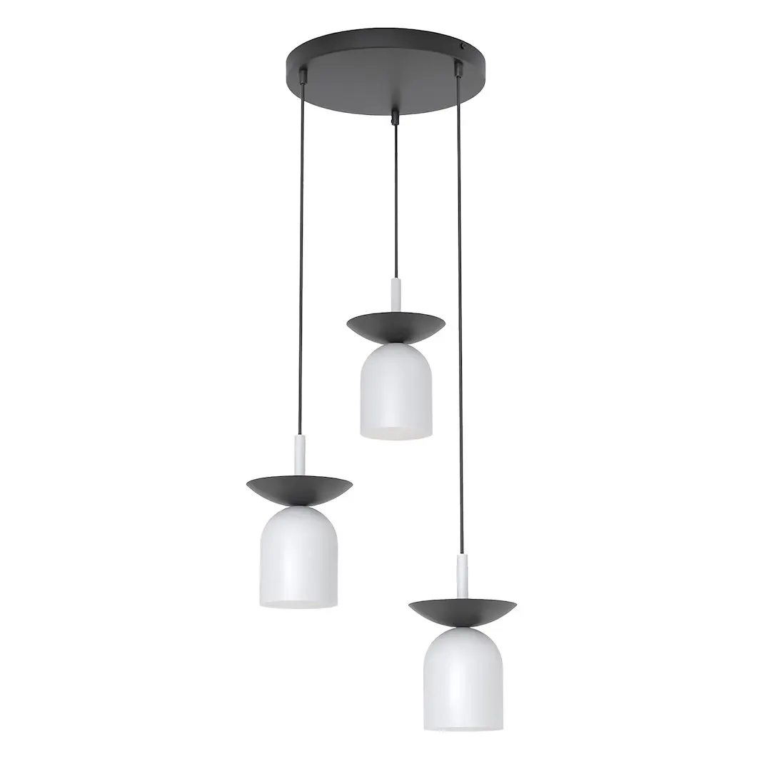 Lampa wisząca metalowa EGO 3 PREM szara — zdjęcie 3