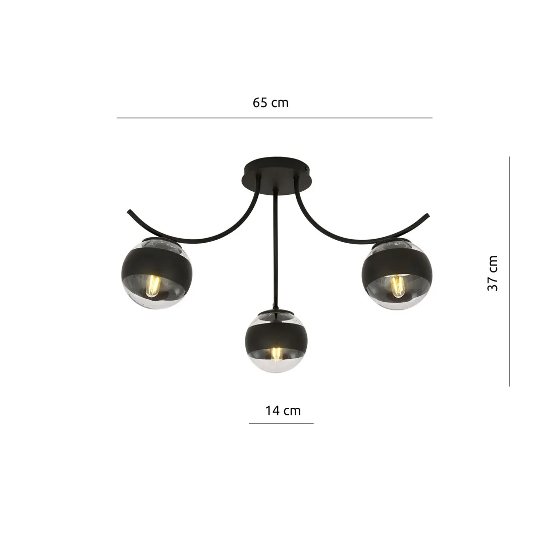 Lampa sufitowa BOSTON Czarny 1111/3 - 1111/3