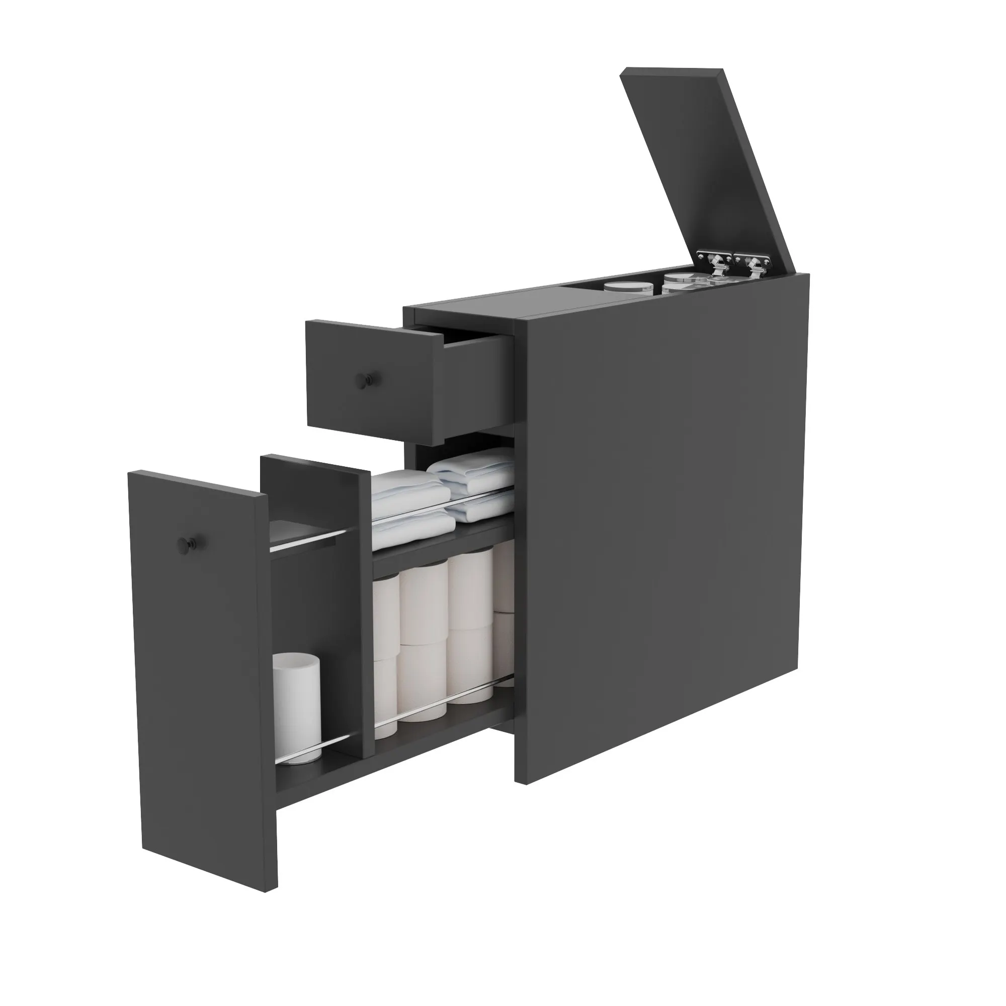 Szafka łazienkowa z 2 szufladami CALENCIA SZ20 W55 antracyt - ASI_854KLN3909