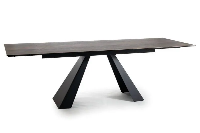Stół rozkładany SALVADORE CERAMIC 90x160(240) cm ceramika Legno brązowy - SALVADOREBRC160