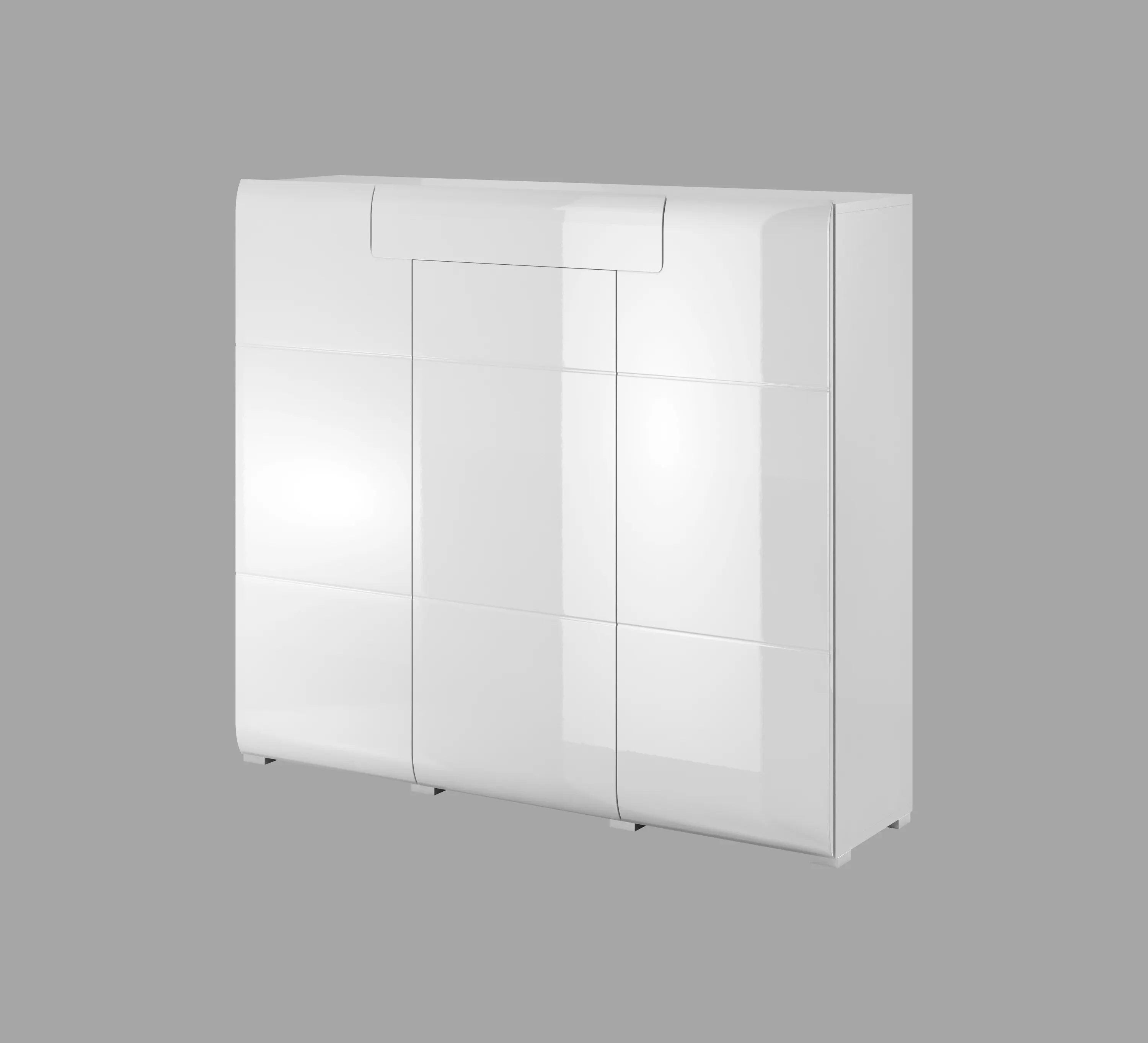 Komoda TOLEDO wysoka 131x147 biała połysk