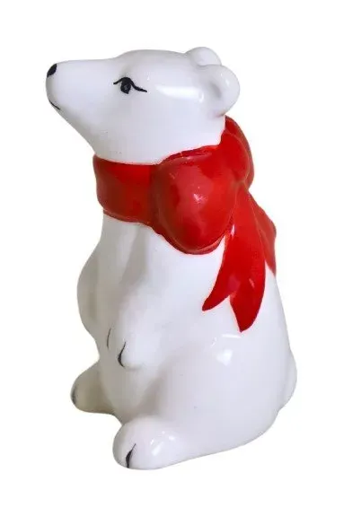 MIŚ POLARNY biały z czerwonymi szelkami MAŁY DISPLAY 86088 czerwono-biały MIŚ POLARNY biały z czerwonymi szelkami MAŁY DISPLAY 86088 czerwono-biały