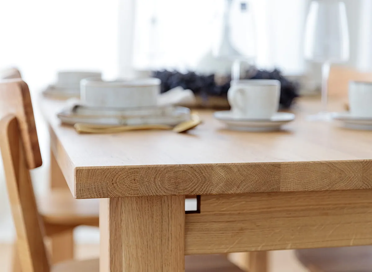 Rozsuwany stół dębowy GROSSI rozkładany 90x140-230 - dąb olejowany - GROSSI140X90