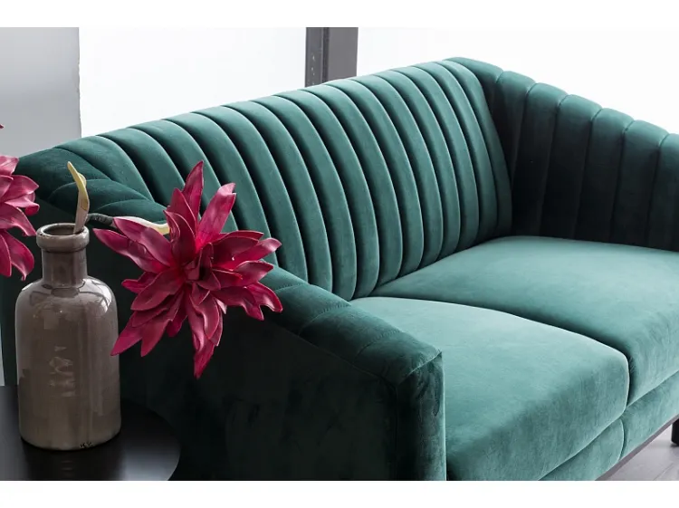 Sofa dwuosobowa ASPREY 2 VELVET Bluvel 78 zielona wenge - ASPREY2VZ78
